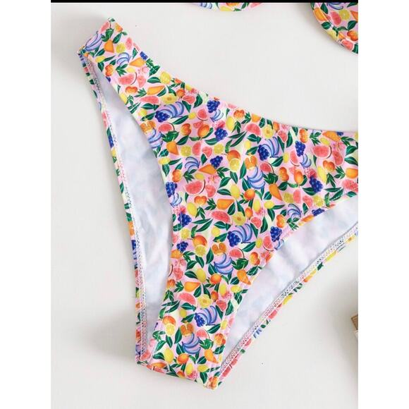 Fruit Print Two Piece Swimsuit- Size Small - Picture 4 of 6